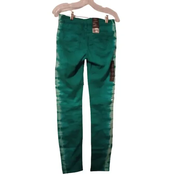 Silver Women's Size W26 / L31 Green Tie-Dye Skinny Camden Jeans -NWT - Picture 2 of 10
